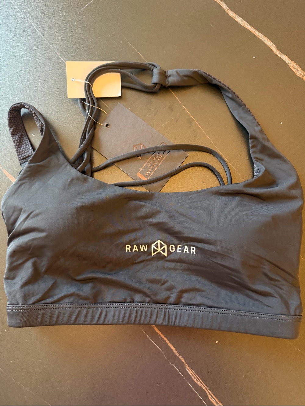 Raw Gear Black Strappy Sports Bra - Supportive Everyday Activewear